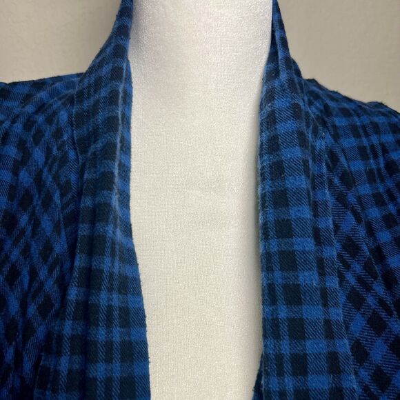 WALLFLOWER Cardigan Drape Sweater Vest Women's Buffalo Plaid Open Front Medium - Picture 5 of 11